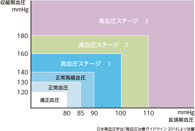 （日本高血圧学会「高血圧治療ガイドライン2014」より改編）